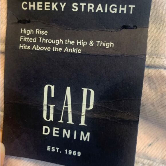 GAP WOMEN'S TIE DYE PINK CHEEKY STRAIGHT HIGH RISE JEAN NWT - Picture 7 of 7